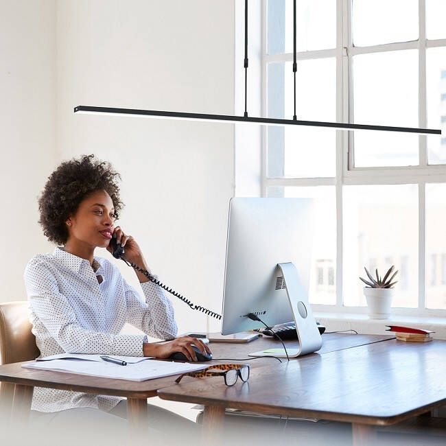 Steinhauer Hanglamp Zelena 150 cm Zwart