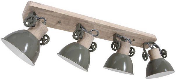 Steinhauer Opbouwspot Gearwood 4-lichts groen