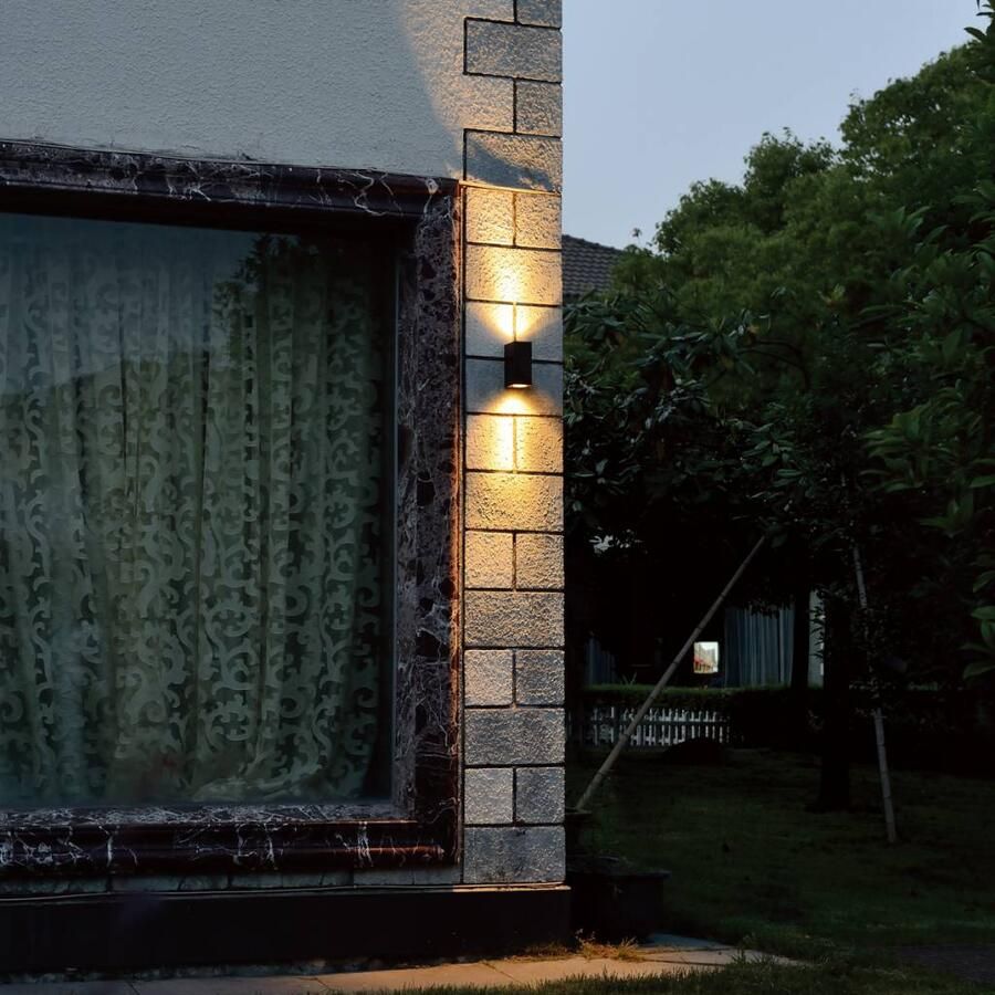 Steinhauer Buiten wandlamp Logan 2-lichts vierkant Zwart