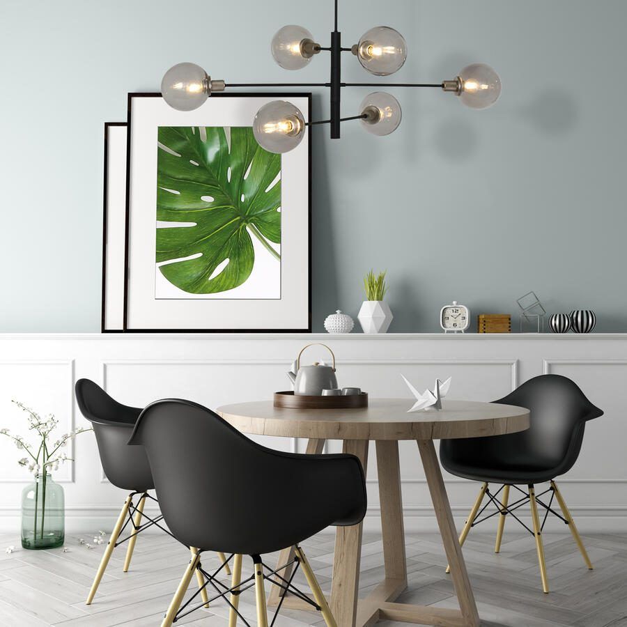 Steinhauer Hanglamp Constellation 6 lichts Ø 105 cm 2709 zwart