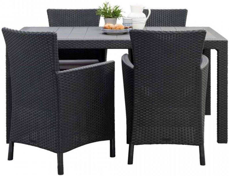 Allibert Keter Iowa Melody tuinset grijs 5-delig Leen Bakker