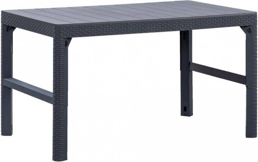 Allibert verstelbare tafel Lyon grijs 116x71 5x40 66 cm Leen Bakker