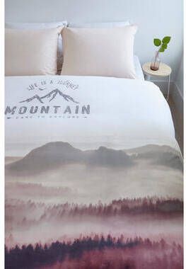 Ambiante dekbedovertrek Misty Mountains roze 140x200 220 cm Leen Bakker