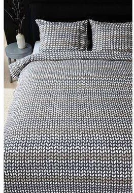 Ambiante dekbedovertrek Striped Knit grijs 240x200 220 cm Leen Bakker