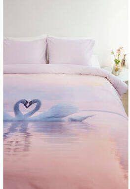 Ambiante dekbedovertrek Swan Lake multikleur 240x200 220 Leen Bakker