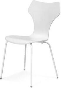 Bestway Tenzo eetkamerstoel Lolly MDF wit (4 stuks) Leen Bakker
