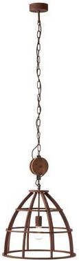 Brilliant hanglamp Matrix roest Ø47x160 cm Leen Bakker
