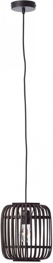 Brilliant hanglamp Woodrow zwart Ø21x130 cm Leen Bakker