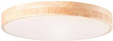 Brilliant plafondlamp Slimline LED houtlook 49 cm Leen Bakker