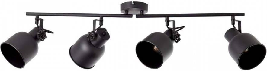 Brilliant plafondspot Rolet 4-lichts zwart 30x76x18 cm Leen Bakker