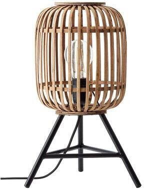 Brilliant Tafellamp Woodrow Zwart Rotan ⌀30cm E27