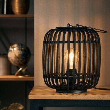Brilliant tafellamp Woodrow zwart 21 cm Leen Bakker