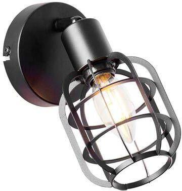 Brilliant wandlamp Spacid zwart Leen Bakker