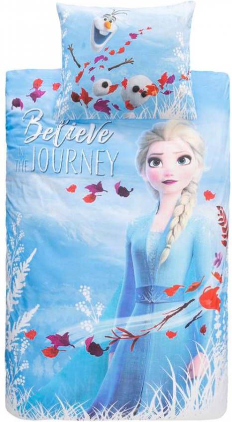 Comfort dekbedovertrek Disney Frozen lichtblauw 140x200 cm Leen Bakker