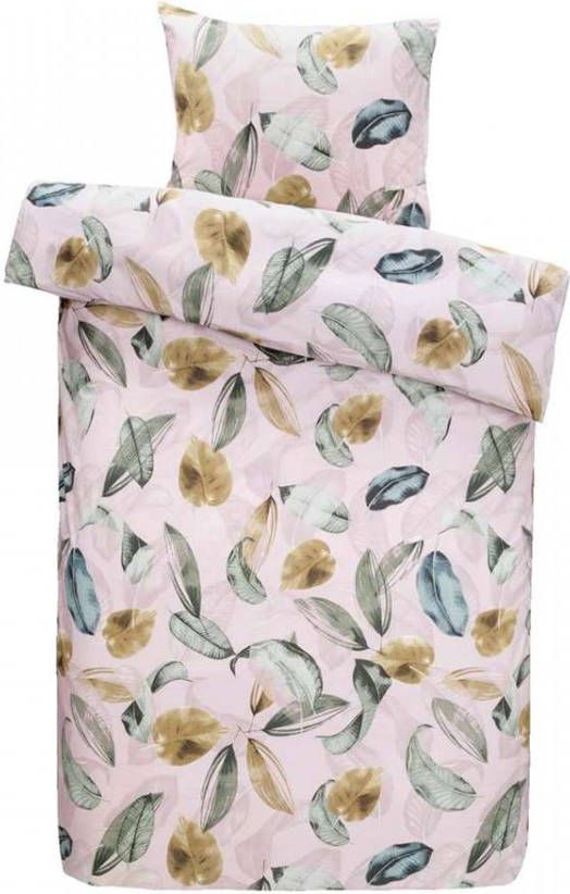 Comfort dekbedovertrek Miley roze groen 140x200 220 cm Leen Bakker