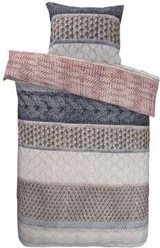 Curver Ariadne at Home dekbedovertrek Knitcraft multikleur 140x200 220 cm Leen Bakker