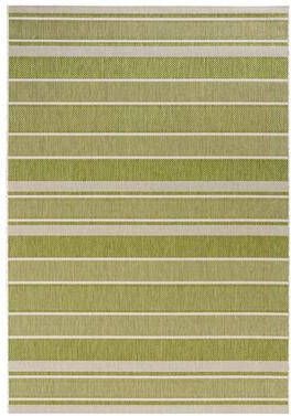 Descanso Bougari binnen buitenvloerkleed Strap groen 160x230 cm Leen Bakker
