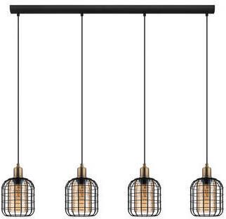 EGLO Â ChisleÂ HanglampÂ -Â E27Â -Â 130Â cmÂ -Â Zwart Gebronsd Amber Leen Bakker