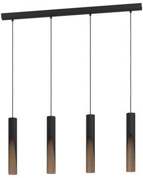 EGLO Barbotto Hanglamp GU10 92 5 cm Zwart Bruin Staal