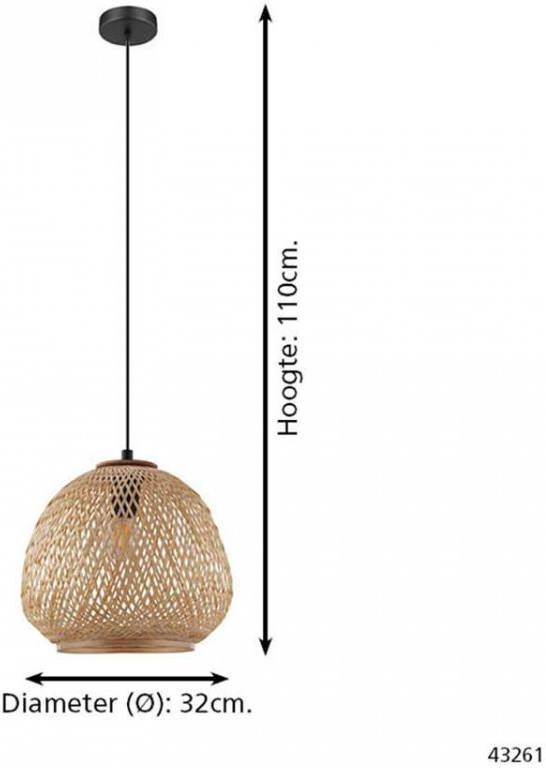 EGLO hanglamp Dembleby bruin Leen Bakker