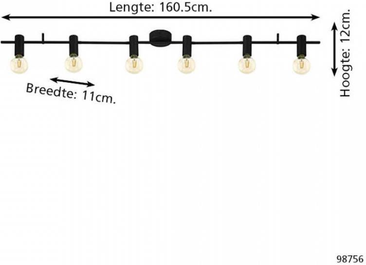 EGLO Passa Rella Plafondlamp E27 160 5 cm Zwart