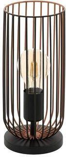 EGLO Tafellamp ROCCAMENA tafellamp nachttafellamp zwart koper staal E27 Draad Woonkamer Slaapkamer Bureau Decoratie Industrieel 31x13cm - Foto 2