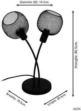 EGLO tafellamp Wrington zwart Leen Bakker