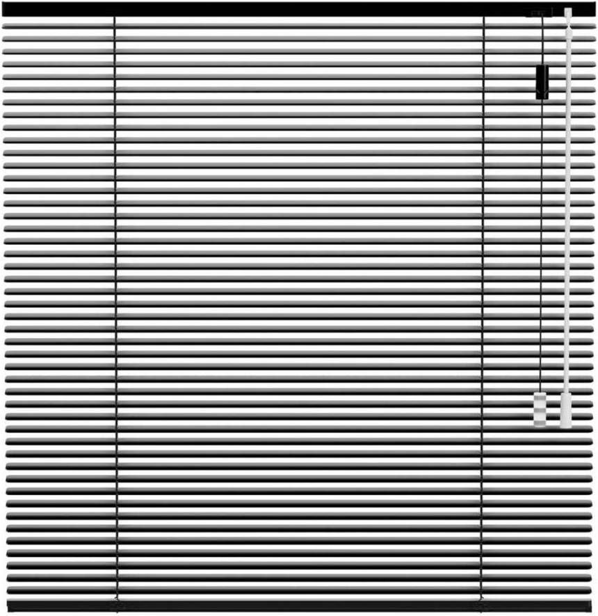 Fenstr aluminium jaloezie 25mm glans zwart (15027) Leen Bakker