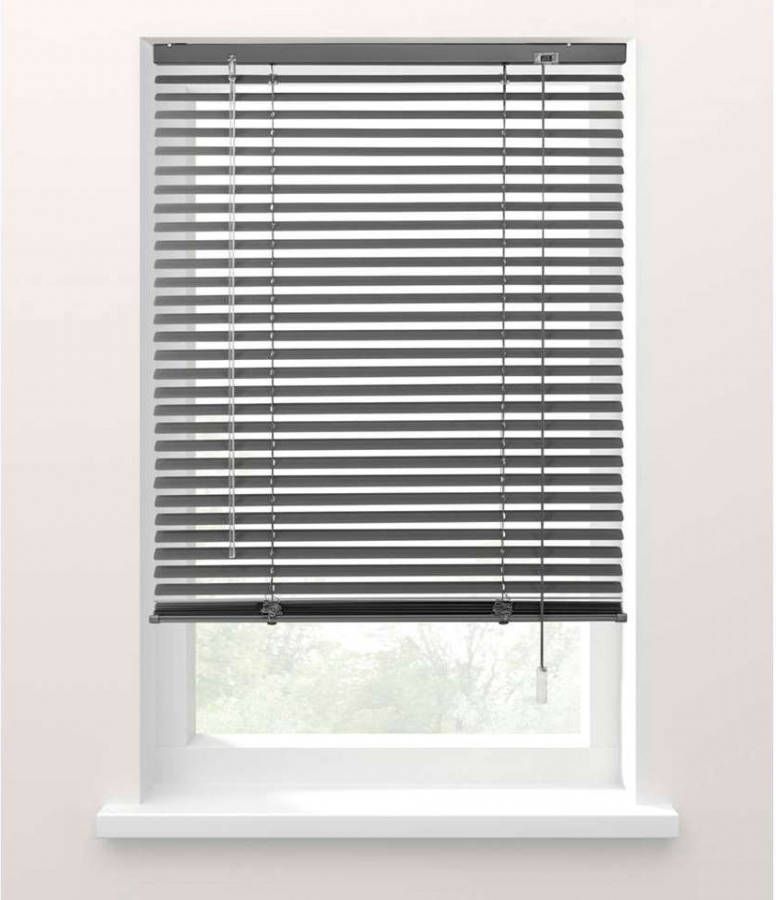 Fenstr jaloezie aluminium 25 mm antraciet 160x180 cm Leen Bakker