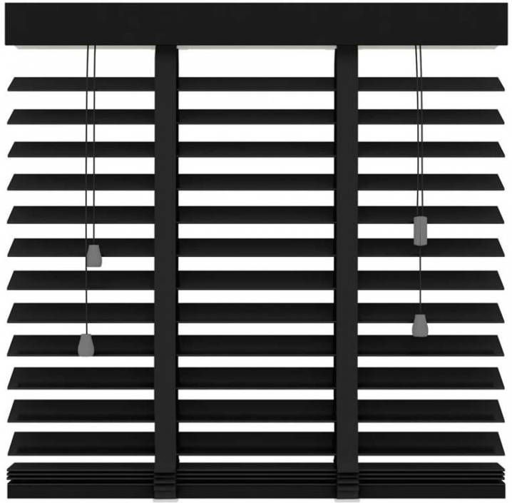 Leen Bakker Fenstr jaloezie hout 50 mm zwart 100x130 cm