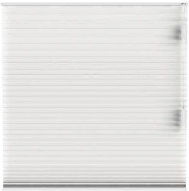 Fenstr plisségordijn Montreal dubbel 25mm lichtdoorlatend wit (10324) Leen Bakker