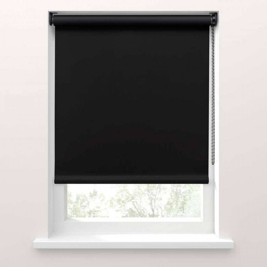 Fenstr rolgordijn verduisterend zwart 150x240 cm Leen Bakker