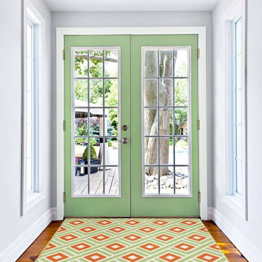 Floorita binnen buitenvloerkleed Greca groen 160x230 cm Leen Bakker