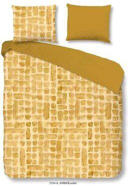 Good Morning dekbedovertrek Amber oker 200x200 220 cm Leen Bakker
