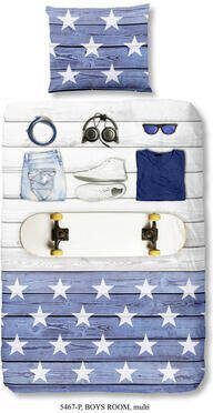 Good Morning dekbedovertrek Boys room blauw 140x200 220 cm Leen Bakker