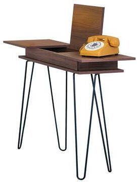 Good Morning Symbiosis wandtafel Lardal walnootkleur 79 2x117 7x33 cm Leen Bakker