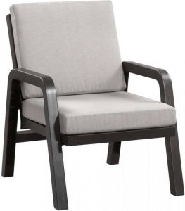 Hartman lounge fauteuil Eden antraciet 93x71x84 cm incl. kussen Leen Bakker