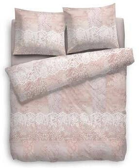 Heckett & Lane dekbedovertrek Lux roze 200x200 220 cm Leen Bakker