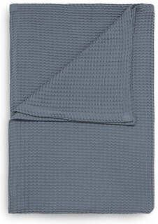 Heckett & Lane Waffle Plaid 100% Katoen 180x260 Cm Steel Blue