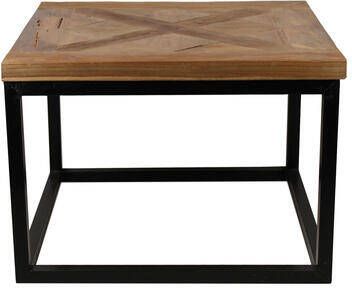 HSM Collection  salontafel Jorn naturel zwart 40x55x55 cm Leen Bakker