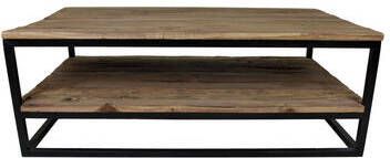 HSM Collection salontafel met onderplank Leroy naturel mat zwart 120x70x44 cm Leen Bakker