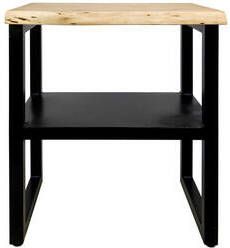 HSM Collection sidetable SoHo bruin zwart 60x45x75 cm Leen Bakker
