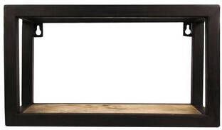 HSM Collection wandbox Levels naturel zwart 35x14x20 cm Leen Bakker