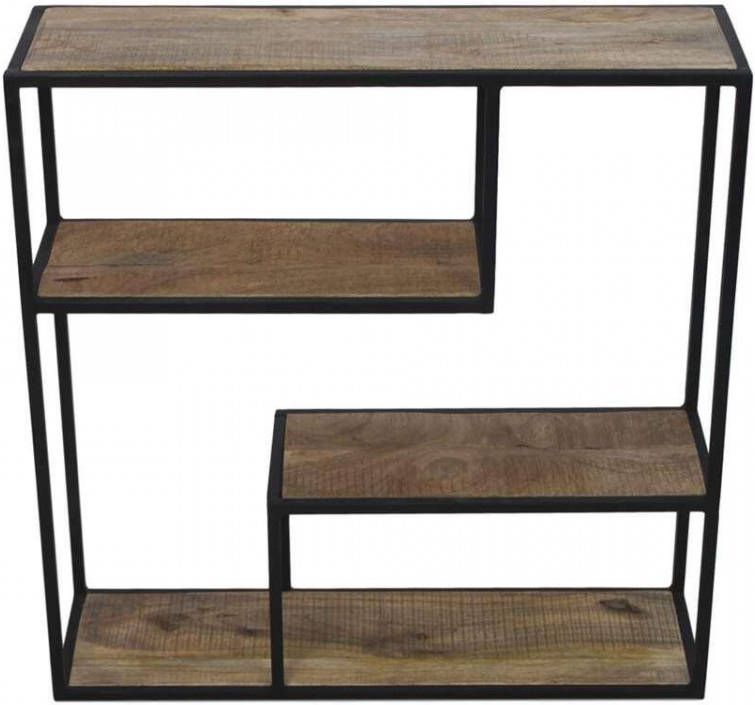 HSM Collection wandrek Levels bruin zwart 65x65x20 cm Leen Bakker