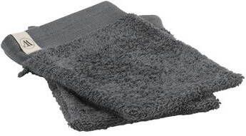 Kis Walra washand (set van 2) antraciet 16x21 cm Leen Bakker