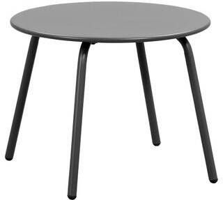 Le Sud Bijzettafel Montreal antraciet metaal Ø50 cm Leen Bakker