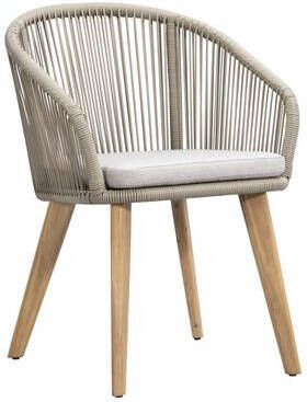 Le Sud Diningstoel Nant wicker acacia taupe 86x61x60 cm Leen Bakker