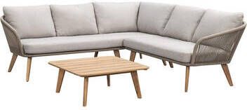 Le Sud Hoekset Nant wicker 2-delig 215 cm incl. kussens Leen Bakker