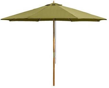 Le Sud houtstok parasol Tropical groen Ø300 cm Leen Bakker
