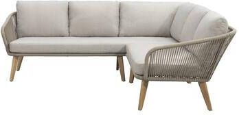 Le Sud Loungebank Nant hoekset wicker 67x215x215 cm incl. kussens Leen Bakker